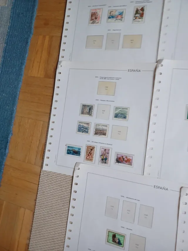 8 Hojas Sellos España 1976