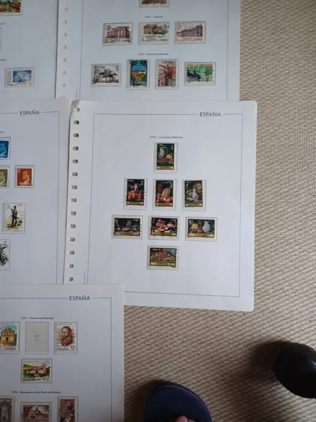 8 Hojas Sellos España 1976