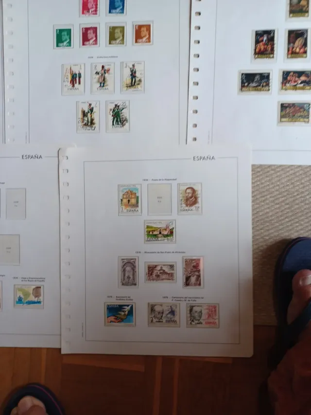 8 Hojas Sellos España 1976