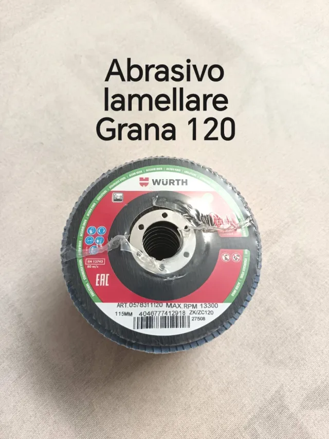 10 dischi abrasivi lamellari Wurth Grana 120