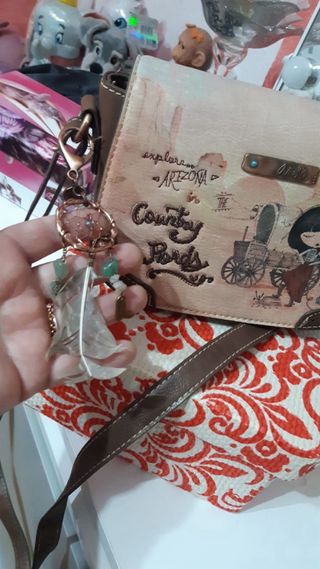 Bolso Anekke Beige y Rojo