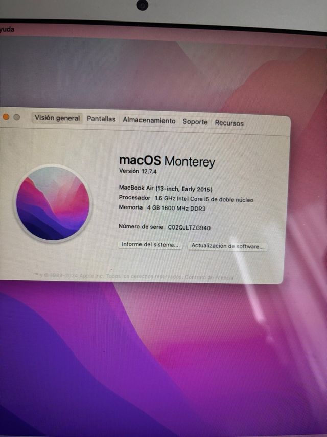 MacBook Air 13 2015 Plata