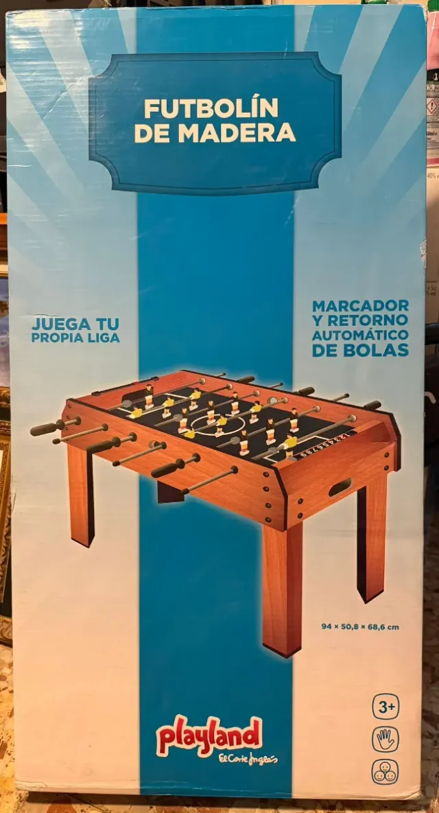 Futbolín con marcador y retorno automático