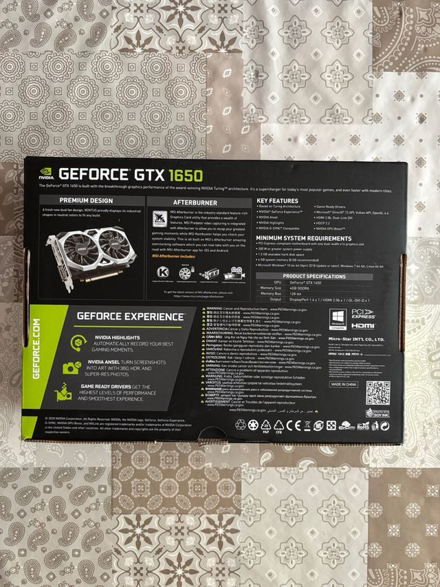 MSI GTX 1650 Ventus XS OC Edition