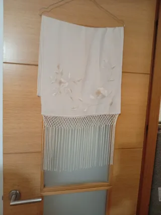 Mantón fular con flecos