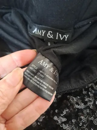 Pantalón negro lentejuelas fiesta