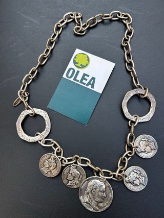 Collana Argento con Ciondoli Monete