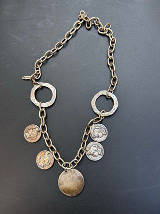 Collana Argento con Ciondoli Monete