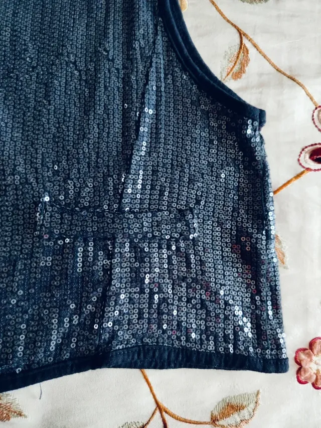 Chaleco fiesta ceremonia lentejuelas R.E. MODA M