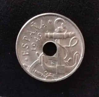 Moneda 50ctms España 1949 con errores