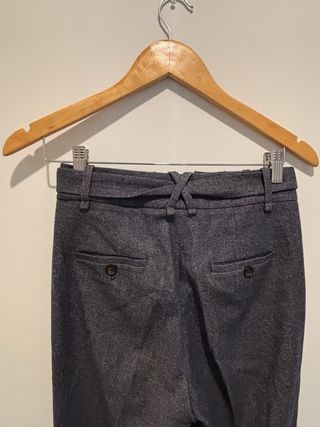 Pantalón talle alto Massimo Dutti gris