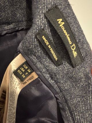Pantalón talle alto Massimo Dutti gris