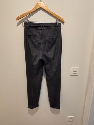Pantalón talle alto Massimo Dutti gris