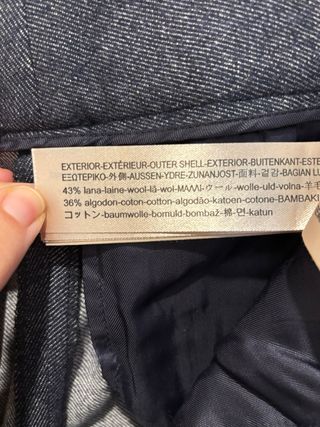 Pantalón talle alto Massimo Dutti gris