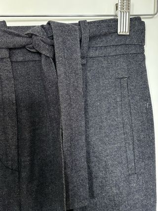 Pantalón talle alto Massimo Dutti gris