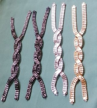 TRENZAS DE CRISTALES SWAROVSKI. PRECIO/UD