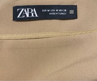 Falda mini Zara Beige Cadena Marrón
