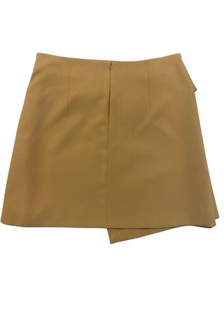 Falda mini Zara Beige Cadena Marrón