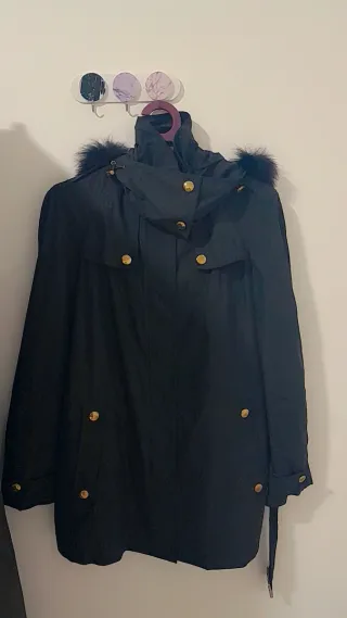 Gabardina Burberry Negra Mujer