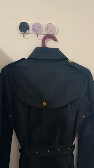 Gabardina Burberry Negra Mujer