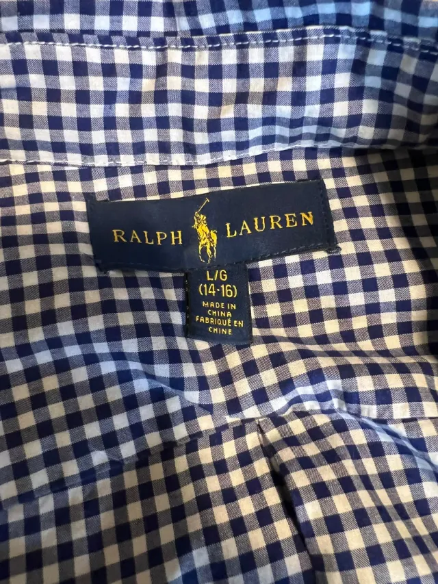 Camisa Ralph Lauren cuadros azul Talla S