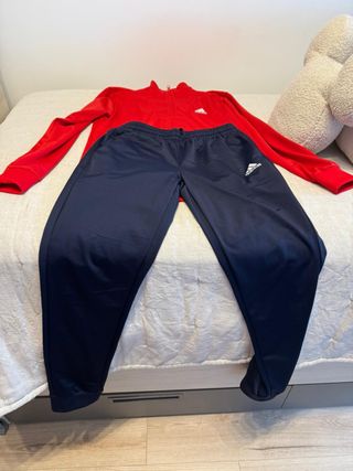 Chándal Adidas Hombre Rojo y Azul