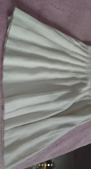 Falda de punto lana color blanco tirando a crema