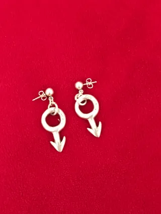 Pendientes Símbolo Masculino Plata