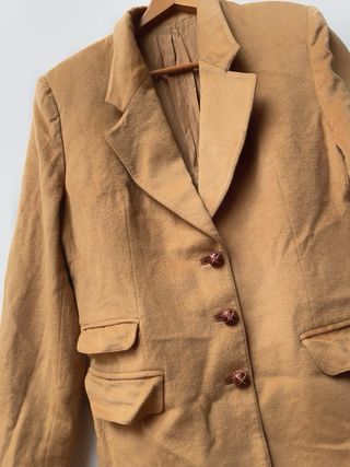 BLAZER BURBERRY! VINTAGE! CHAQUETA MOSTAZA LUJO S