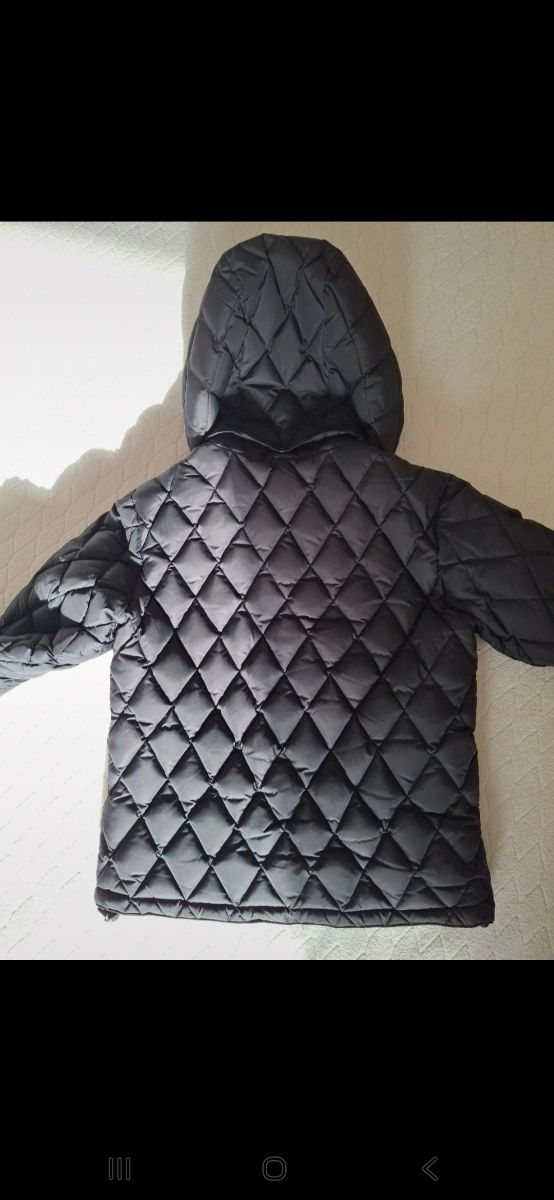 Piumino Aspesi nero trapuntato con cappuccio