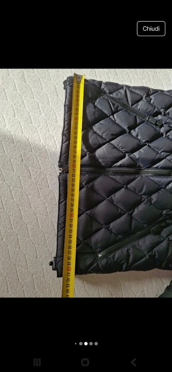 Piumino Aspesi nero trapuntato con cappuccio