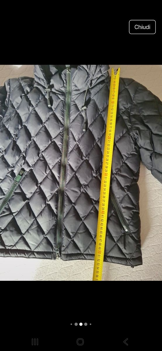 Piumino Aspesi nero trapuntato con cappuccio