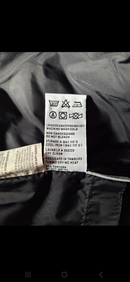 Piumino Aspesi nero trapuntato con cappuccio