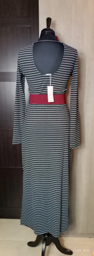 Vestido largo Mango rayas