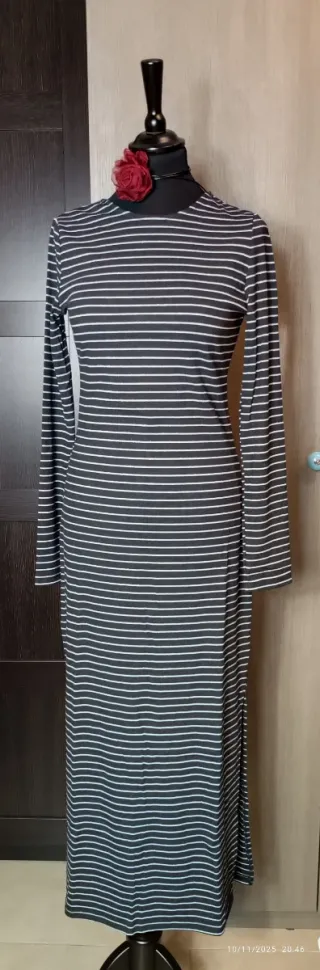 Vestido largo Mango rayas