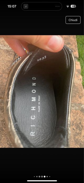 Scarpe Richmond donna nere e oro