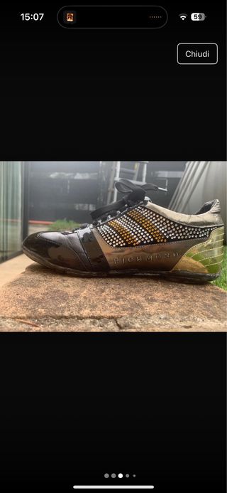 Scarpe Richmond donna nere e oro