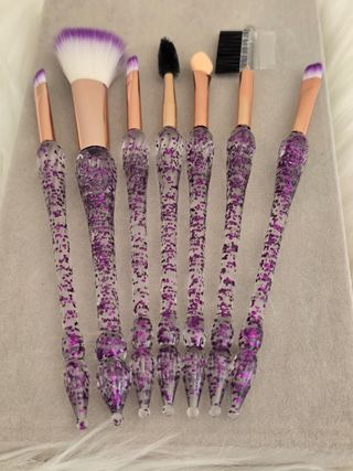 SET 7 BROCHAS DE MAQUILLAJE GLITTER. CON ETIQUETA