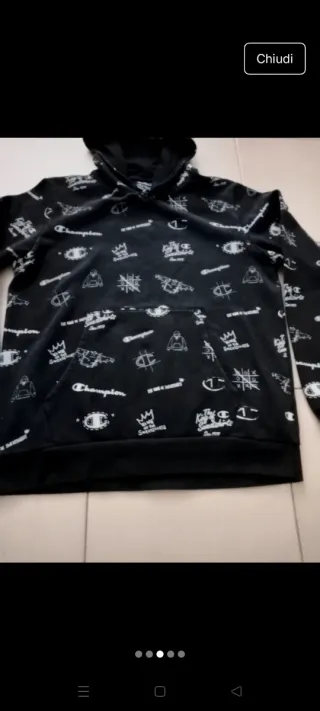 Felpa Champion nera ragazza