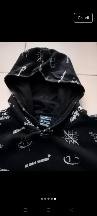 Felpa Champion nera ragazza