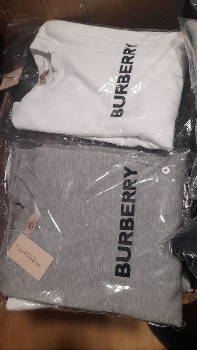 Sudaderas Burberry Hombre S Gris y Blanca