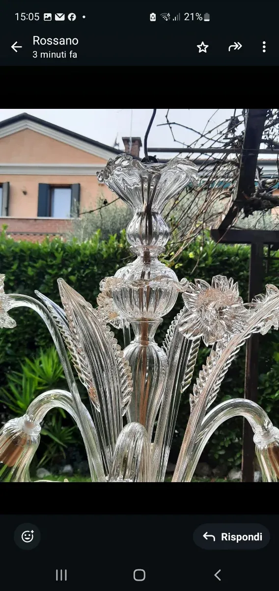 Lampadario 3 luci cristallo oro
