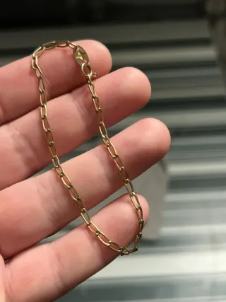Pulsera vintage mujer baño oro 14k