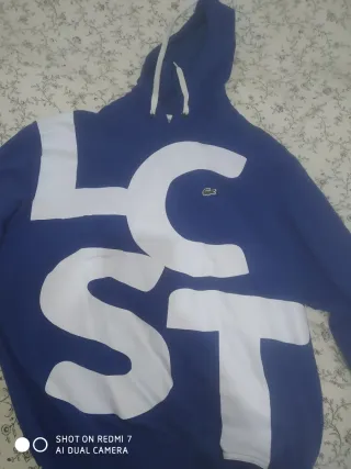 Sudadera Lacoste Azul y Blanca