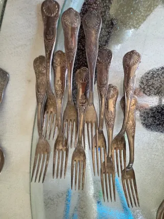 Posate stile Rocaille in Argento 800X