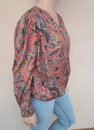 Blusa vintage fantasia ampia