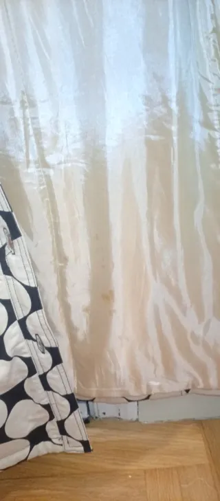 Abrigo vintage lunares beige y negro T. M