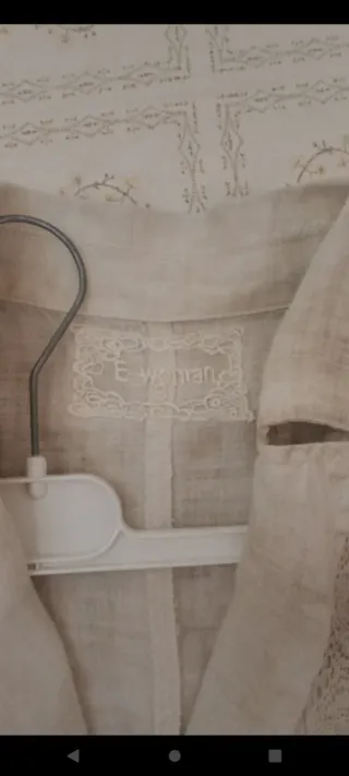 Giacchetta leggera lino e pizzo beige