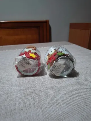 Porta candele natalizi decorati