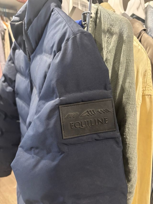 Abrigo Plumas Equiline Azul Marino